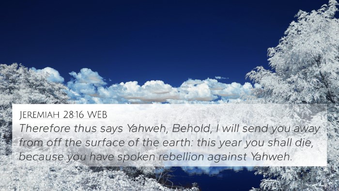 Jeremiah 28:16 WEB Bible Verse Image