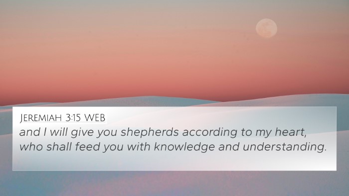 Jeremiah 3:15 WEB Bible Verse Image
