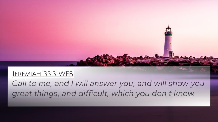 Jeremiah 33:3 WEB Bible Verse Image
