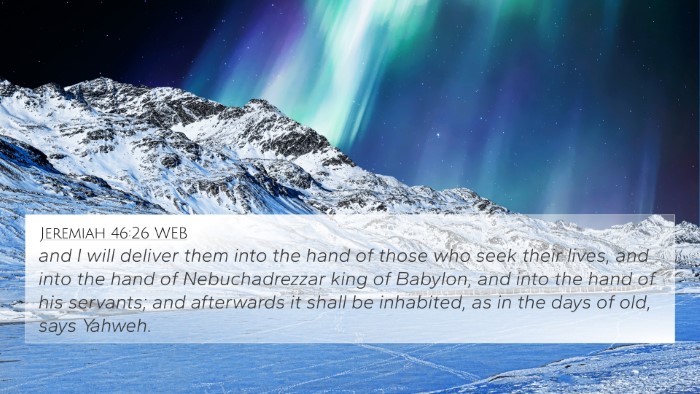 Jeremiah 46:26 WEB Bible Verse Image