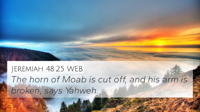 Jeremiah 48:25 WEB Bible Verse Image