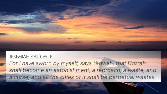 Jeremiah 49:13 WEB Bible Verse Image