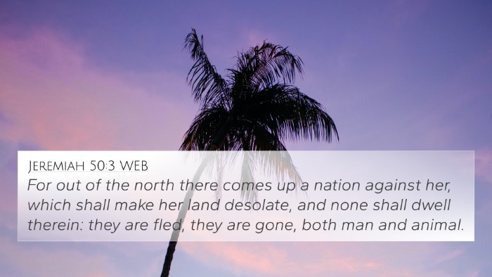 Jeremiah 50:3 WEB Bible Verse Image