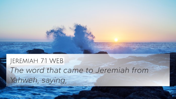 Jeremiah 7:1 WEB 4K Wallpaper - The word that came to Jeremiah from Yahweh, - 4K Wallpaper Bible Verse