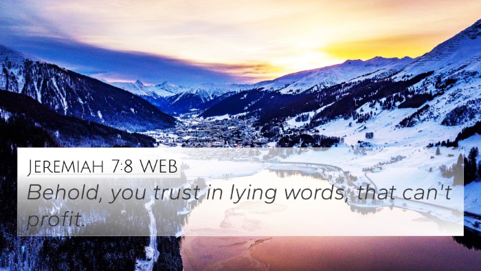 Jeremiah 7:8 WEB Bible Verse Image
