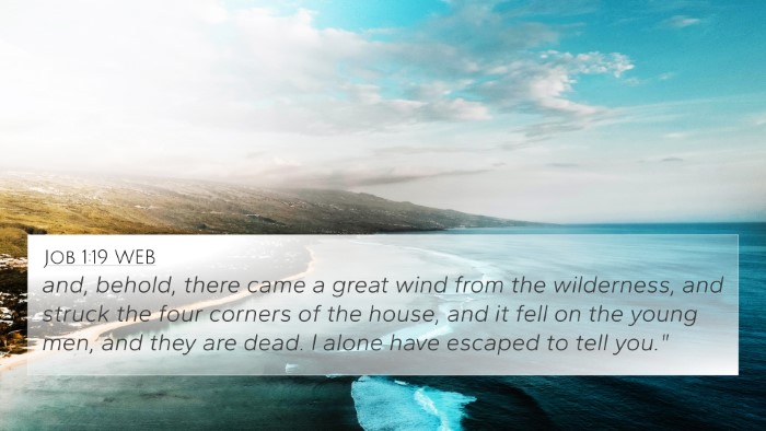 Job 1:19 WEB Bible Verse Image
