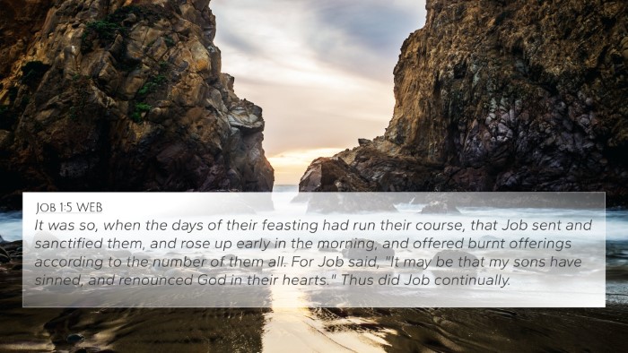 Job 1:5 WEB Bible Verse Image