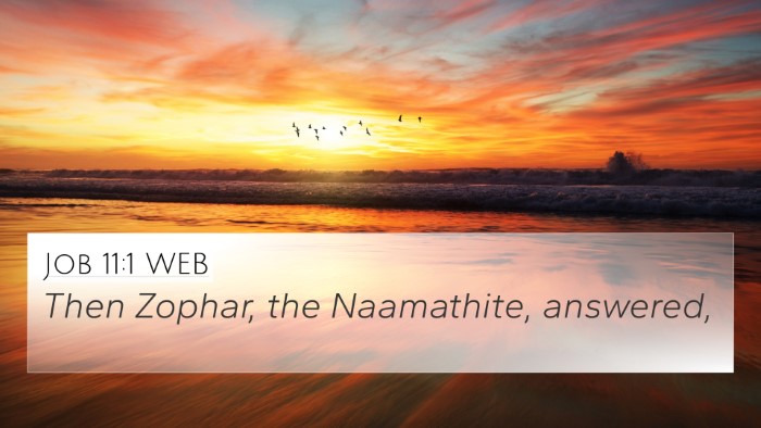 Job 11:1 WEB 4K Wallpaper - Then Zophar, the Naamathite, - 4K Wallpaper Bible Verse