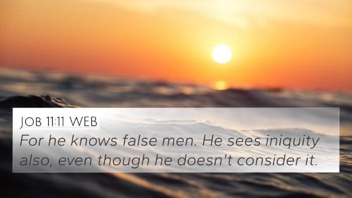 Job 11:11 WEB Bible Verse Image