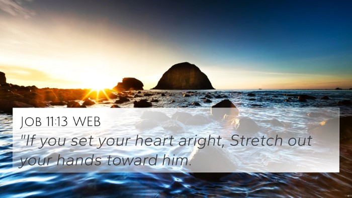 Job 11:13 WEB Bible Verse Image