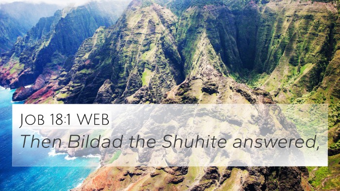 Job 18:1 WEB 4K Wallpaper - Then Bildad the Shuhite - 4K Wallpaper Bible Verse