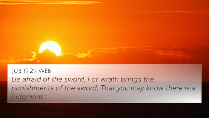 Job 19:29 WEB 4K Wallpaper - Be afraid of the sword, For wrath brings the - 4K Wallpaper Bible Verse