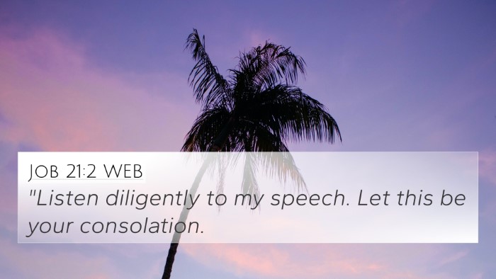 Job 21:2 WEB Bible Verse Image