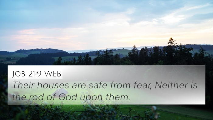 Job 21:9 WEB Bible Verse Image
