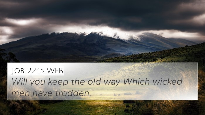 Job 22:15 WEB Bible Verse Image