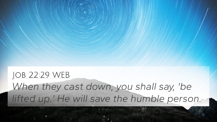 Job 22:29 WEB Bible Verse Image