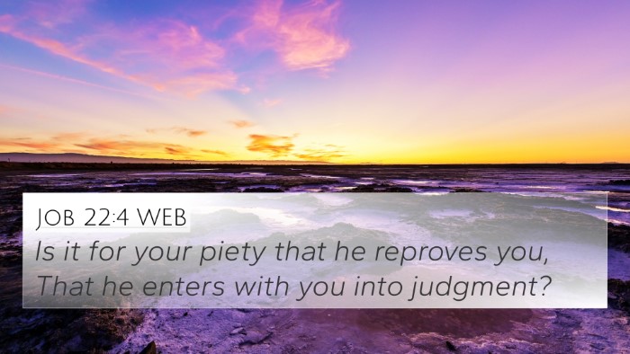 Job 22:4 WEB Bible Verse Image