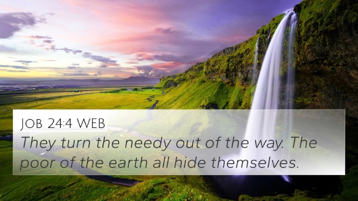 Job 24:4 WEB Bible Verse Image