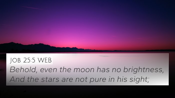 Job 25:5 WEB 4K Wallpaper - Behold, even the moon has no brightness, And the - 4K Wallpaper Bible Verse