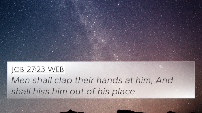 Job 27:23 WEB Bible Verse Image