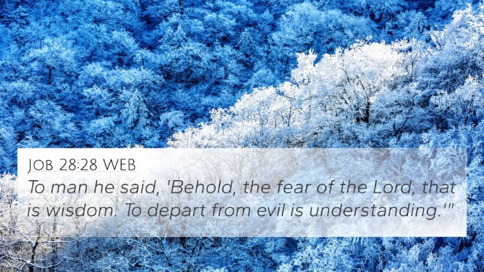 Job 28:28 WEB Bible Verse Image