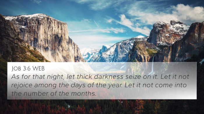 Job 3:6 WEB 4K Wallpaper - As for that night, let thick darkness seize on - 4K Wallpaper Bible Verse