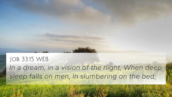 Job 33:15 WEB Bible Verse Image