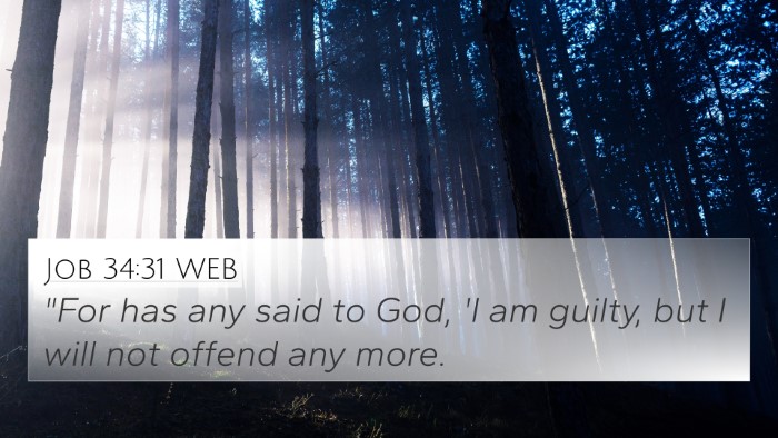 Job 34:31 WEB Bible Verse Image