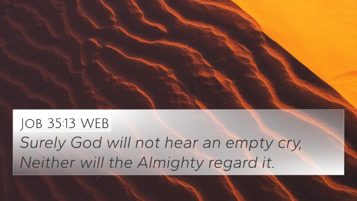 Job 35:13 WEB 4K Wallpaper - Surely God will not hear an empty cry, Neither - 4K Wallpaper Bible Verse