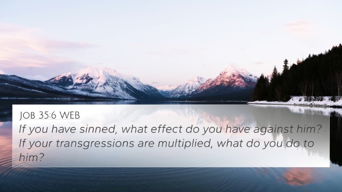Job 35:6 WEB Bible Verse Image