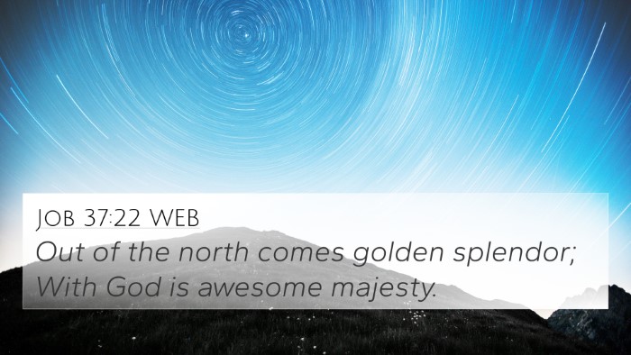 Job 37:22 WEB Bible Verse Image
