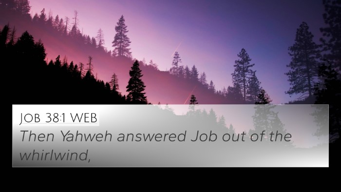 Job 38:1 WEB 4K Wallpaper - Then Yahweh answered Job out of the - 4K Wallpaper Bible Verse
