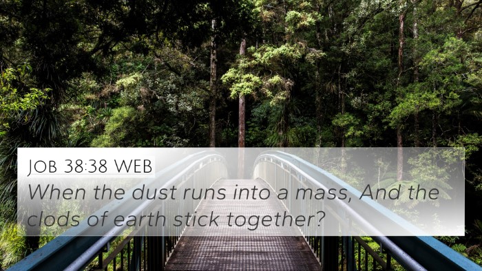 Job 38:38 WEB 4K Wallpaper - When the dust runs into a mass, And the clods of - 4K Wallpaper Bible Verse