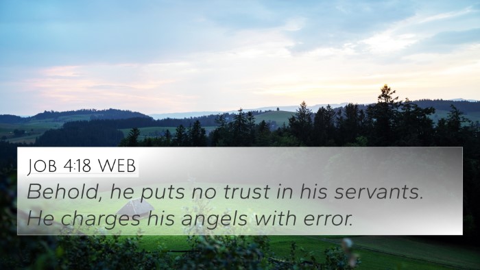 Job 4:18 WEB Bible Verse Image