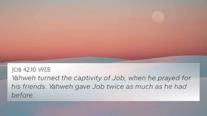 Job 42:10 WEB Bible Verse Image