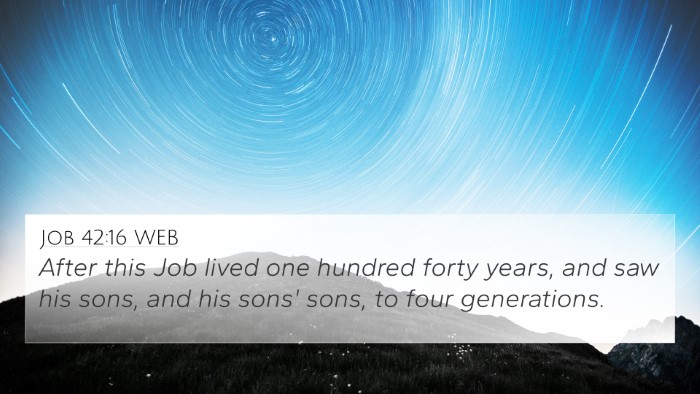 Job 42:16 WEB Bible Verse Image