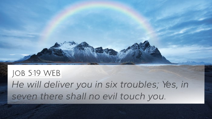 Job 5:19 WEB Bible Verse Image