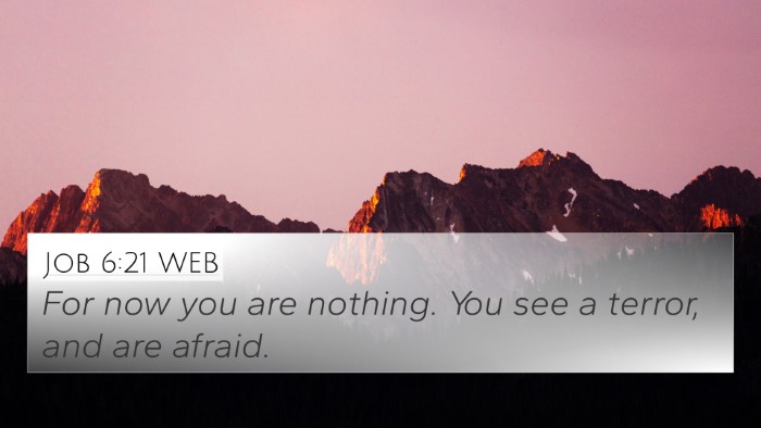 Job 6:21 WEB Bible Verse Image