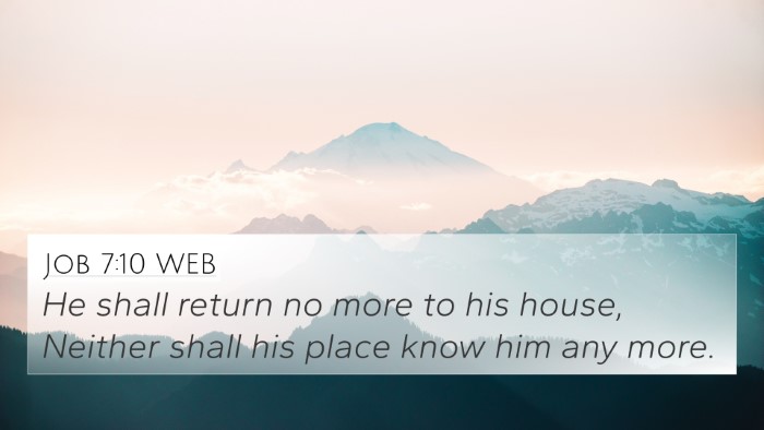 Job 7:10 WEB Bible Verse Image