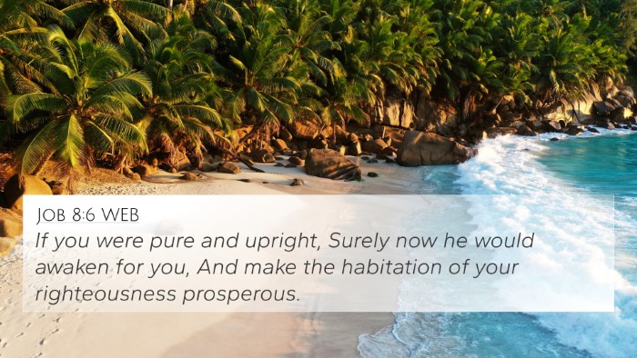 Job 8:6 WEB Bible Verse Image