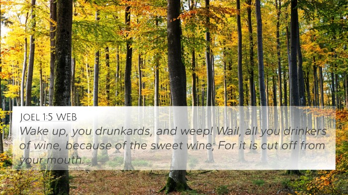 Joel 1:5 WEB Bible Verse Image