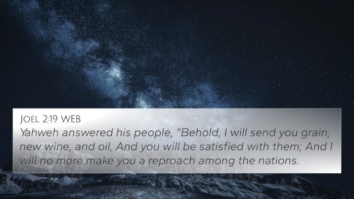 Joel 2:19 WEB Bible Verse Image