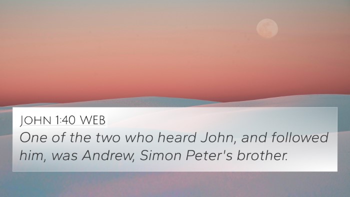 John 1:40 WEB Bible Verse Image