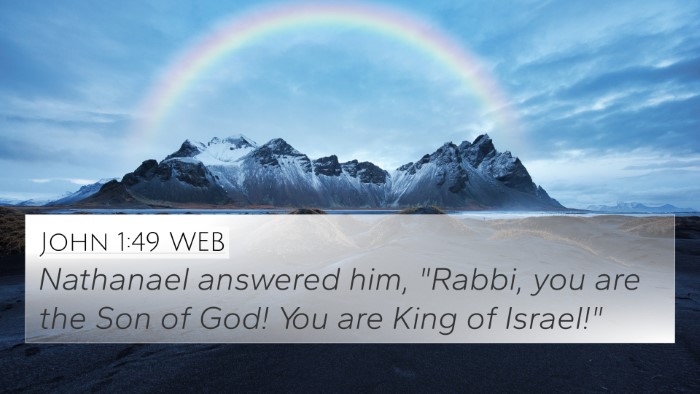 John 1:49 WEB Bible Verse Image
