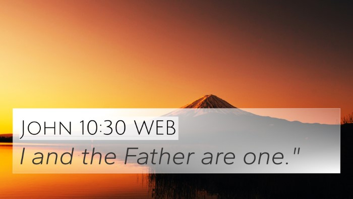 John 10:30 WEB Bible Verse Image