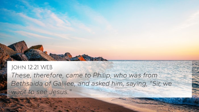John 12:21 WEB Bible Verse Image