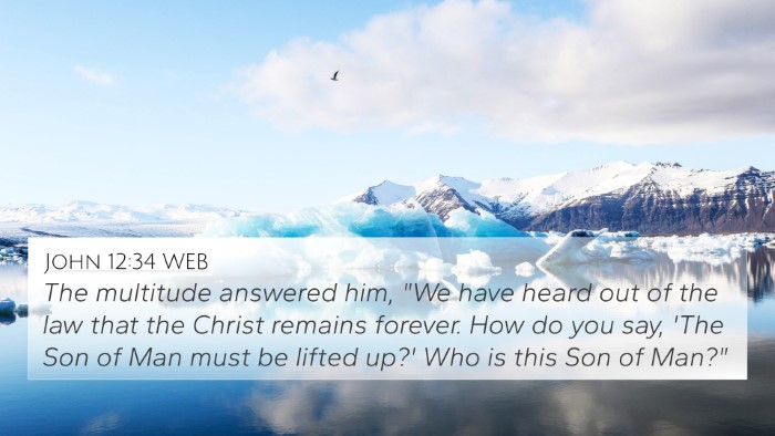 John 12:34 WEB Bible Verse Image