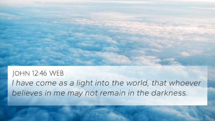 John 12:46 WEB Bible Verse Image