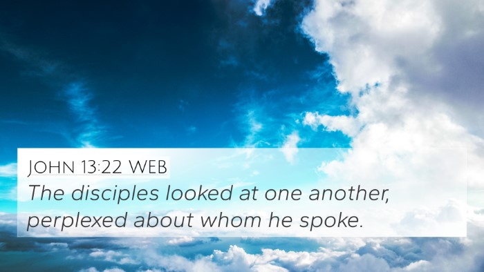 John 13:22 WEB Bible Verse Image