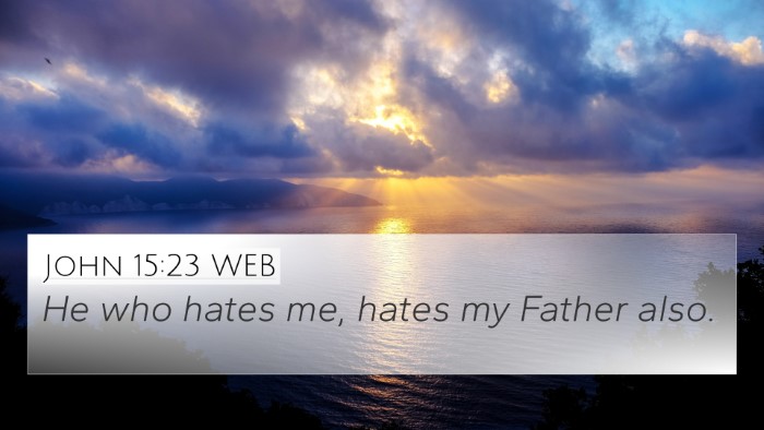 John 15:23 WEB Bible Verse Image